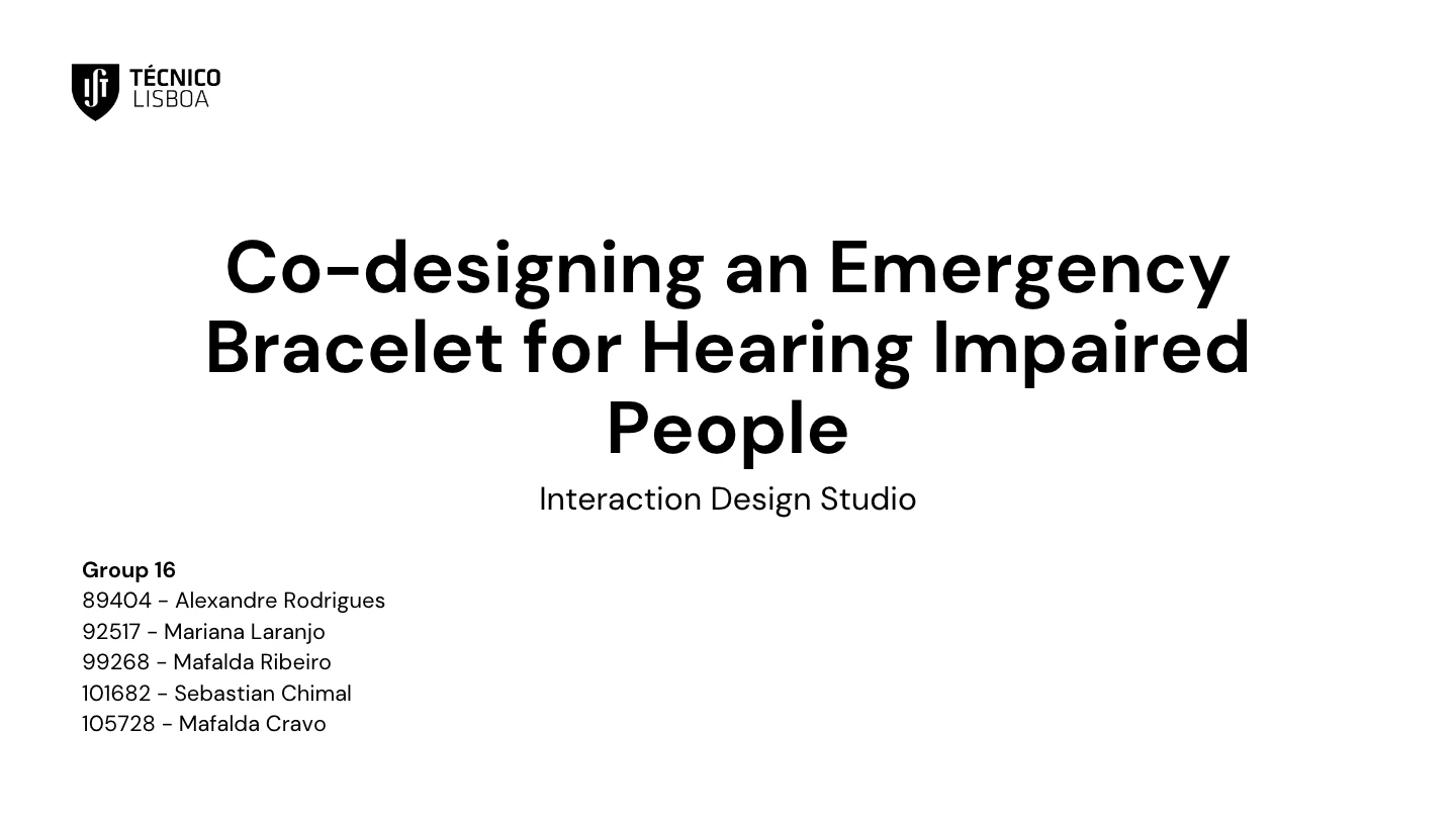 Emergency bracelet presentation: slide 1 of 21